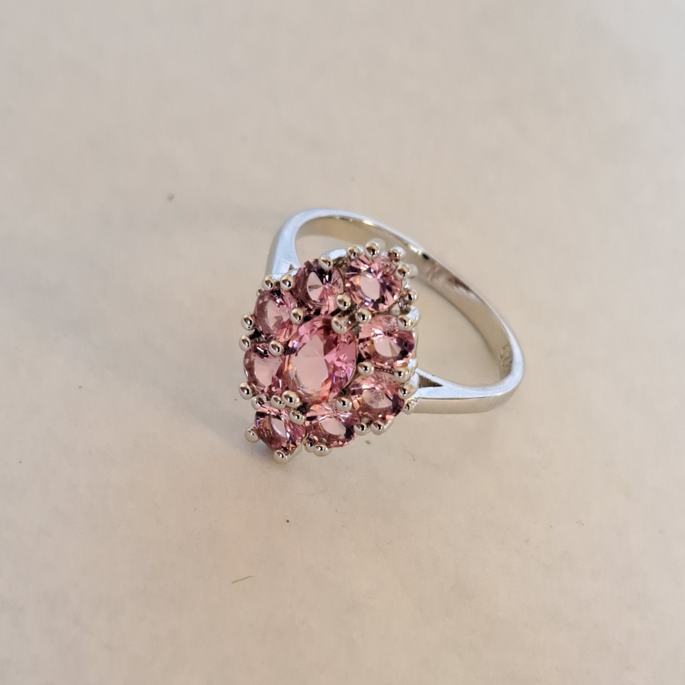 Pink Zircon Cocktail Ring - Picture 2 of 12